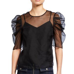 Cinq a Sept Erin Organza Top XS NWT